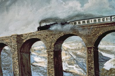 Arten Gill Viaduct (detail) door John Cooke